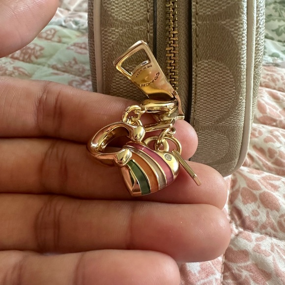 Coach Beige Signature Cosmetic Case - Picture 5 of 6